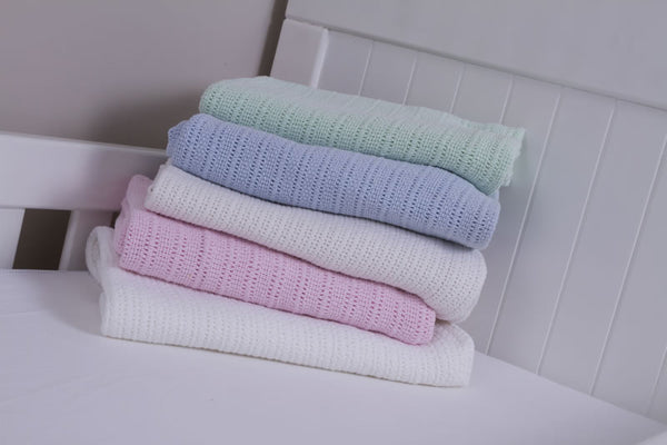 Snuggletime Bamboopaedic Fitted Cot Sheet and Cellular Blanket Trio Pack-Bedding-Snuggletime-Standard Cot Size-White-www.hellomom.co.za