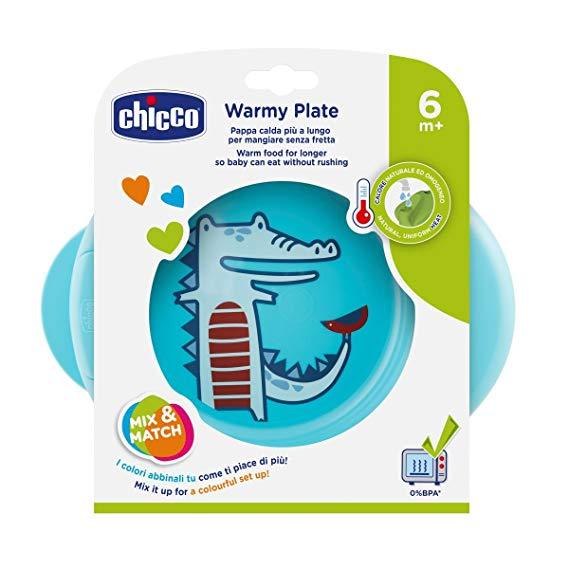 Chicco Warmy Plate-feeding Sets-Chicco-Blue-www.hellomom.co.za