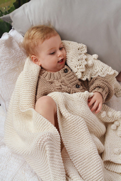 Baby Shawl in Eco Cotton by Blankets From Africa-Blankets-Blankets From Africa-Vanilla-www.hellomom.co.za