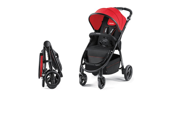 Recaro Citylife Travel System in Red and Black-Baby Strollers-Recaro-Recaro Citylife Stroller with Young Profi Car Seat-www.hellomom.co.za